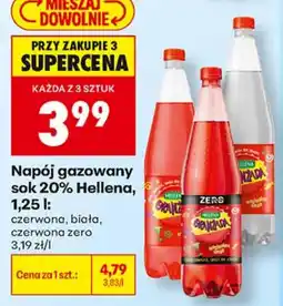 Biedronka Napój gazowany sok 20% Hellena oferta