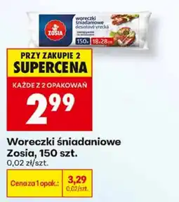 Biedronka Woreczki śniadaniowe Zosia oferta