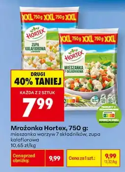 Biedronka Mrożonka Hortex, mieszanka warzyw 7 składników, zupa kalafiorowa oferta