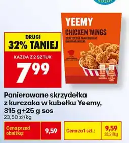Biedronka Panierowane skrzydełka z kurczaka w kubetku Yeemy oferta