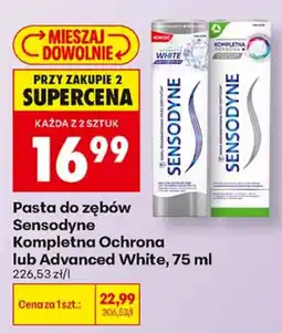 Biedronka Pasta do zębów Sensodyne Kompletna Ochrona lub Advanced White oferta