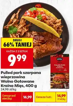 Biedronka Pulled pork szarpana wieprzowina Wolno Gotowane Kraina Mięs oferta