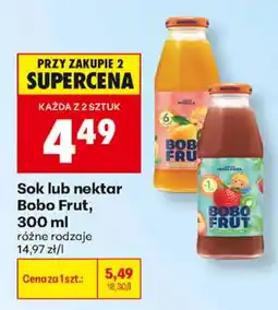 Biedronka Sok lub nektar Bobo Frut oferta