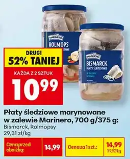 Biedronka Płaty śledziowe marynowane w zalewie Marinero oferta