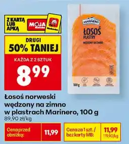 Biedronka Łosoś w plastry Marinero oferta