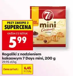 Biedronka Rogaliki z nadzieniem kakaowym 7 Days mini oferta