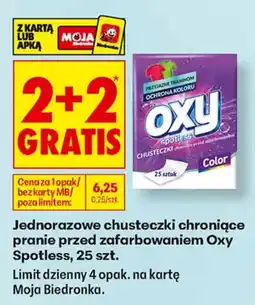 Biedronka Chusteczki chroniące pranie Oxy Spotless oferta