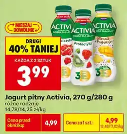 Biedronka Jogurt pitny Activia oferta