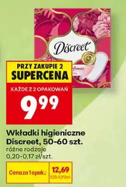 Biedronka Wkładki higieniczne Discreet oferta