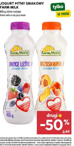 Stokrotka Jogurt Pitny Smakowy Farm Milk oferta