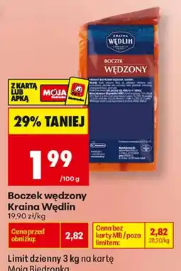 Biedronka Boczek wędzony Kraina Wędlin oferta