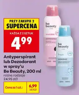 Biedronka Antyperspirant lub Dezodorant w spray'u Be Beauty oferta