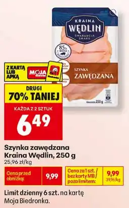 Biedronka Szynka zawędzana Kraina Wędlin oferta