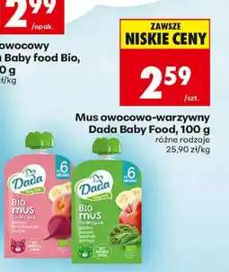 Biedronka Mus owocowo-warzywny Dada Baby Food oferta
