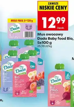 Biedronka Mus owocowy Dada Baby food Bio oferta