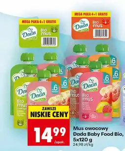 Biedronka Mus owocowy Dada Baby Food Bio oferta