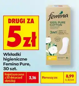 Biedronka Wkładki higieniczne Femina Pure oferta