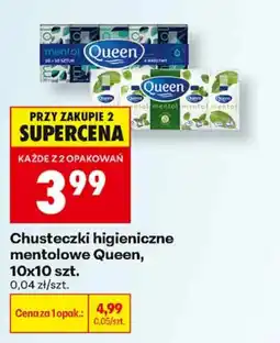 Biedronka Chusteczki higieniczne mentolowe Queen oferta