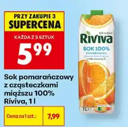 Biedronka Sok pomarańczowy z cząsteczkami miąższu Riviva oferta