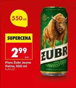 Biedronka Piwo Żubr Jasne Pełne, 550 ml oferta