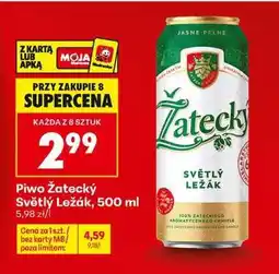Biedronka Piwo Žatecký Světlý ležák 500 ml oferta