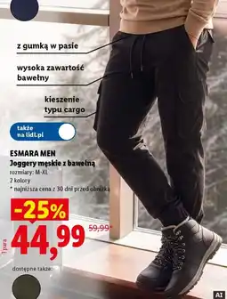 Lidl Jogger męskie z bawełną ESMARA MEN oferta