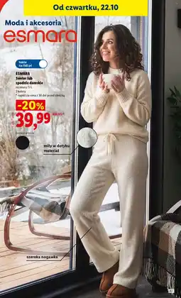 Lidl Esmara sweter lub spodnie damskie oferta