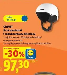 Lidl Crivit Kask narciarski i snowboardowy dziecięcy oferta