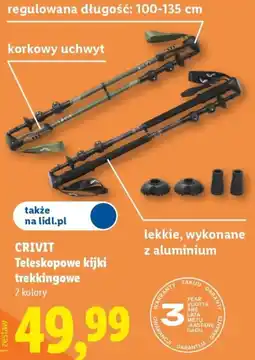 Lidl CRIVIT Teleskopowe kijki trekkingowe oferta