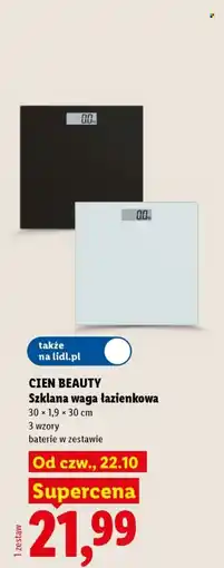 Lidl CIEN BEAUTY Szklana waga łazienkowa oferta