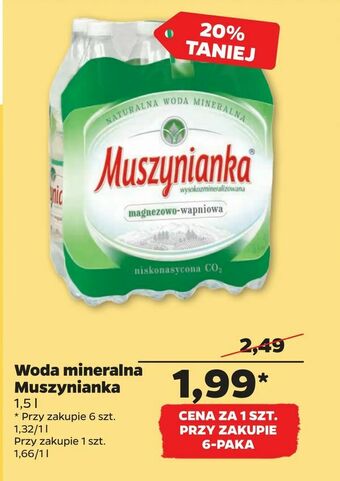 Netto Woda mineralna Muszynianka oferta