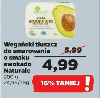 Netto Wegański tłuszcz do smarowania o smaku awokado Naturale oferta
