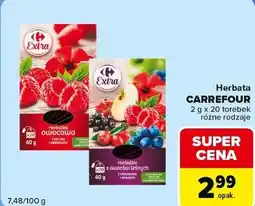 Carrefour Market Herbata Carrefour 2 g x 20 torebek oferta