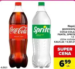 Carrefour Market Napój gazowany Coca-Cola, Fanta, Sprite oferta