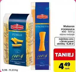 Carrefour Market Makaron PODRAVKA 400 - 500 g różne rodzaje oferta