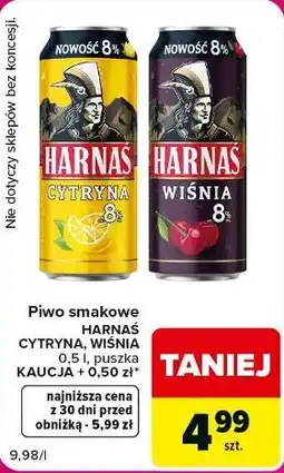 Carrefour Market Piwo smakowe Harnaś Cytryna, Wiśnia oferta