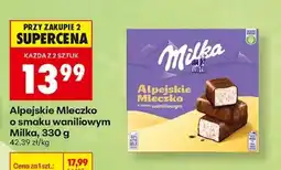 Biedronka Alpejskie Mleczko o smaku waniliowym Milka 330 g oferta
