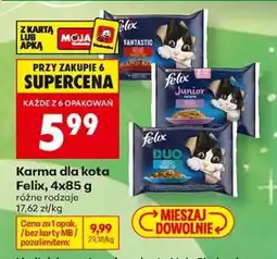 Biedronka Karma dla kota Felix, 4x85 g oferta