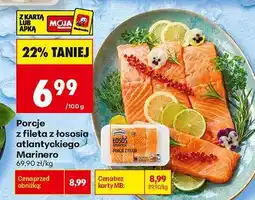 Biedronka Porcje z fileta z łososia atlantyckiego Marinero oferta