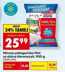 Biedronka Miruna patagońska filet ze skórą Abramczyk, 900 g oferta