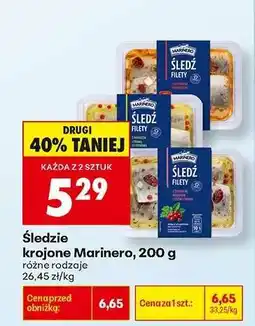 Biedronka Śledzie krojone Marinero 200 g oferta