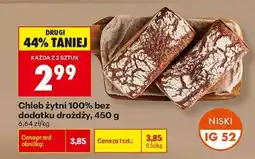 Biedronka Chleb żytni 100 % bez dodatku drożdży 450 g oferta