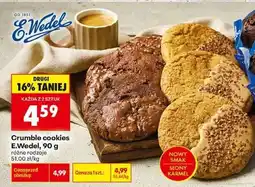 Biedronka Crumble cookies E.Wedel, 90 g oferta