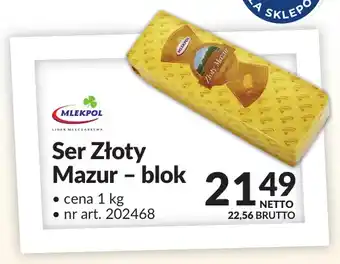 Ser Złoty Mazur blok Mlekpol