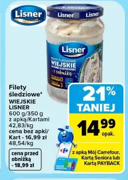 Carrefour Filety śledziowe Lisner oferta
