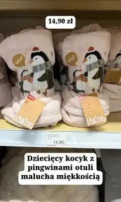MR. DIY Kocyk dziecięcy DIY Kids Blanket z pingwinami oferta