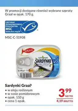 Makro Sardynki Graal w oleju roślinnym oferta