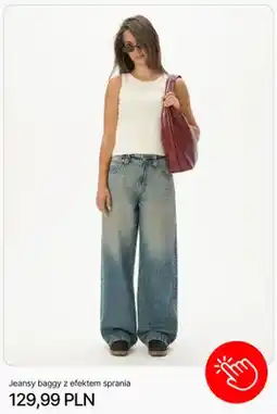 Cropp Jeansy baggy z efektem sprania Cropp oferta