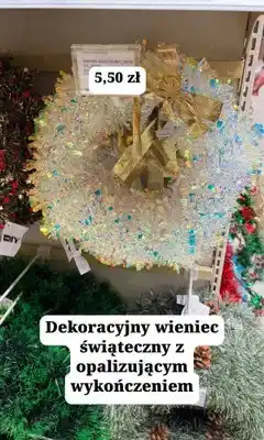 MR. DIY Dekoracyjny wieniec świąteczny z opalizującym wykończeniem oferta