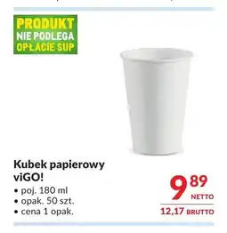 Makro Kubek papierowy 180 ml viGO! oferta